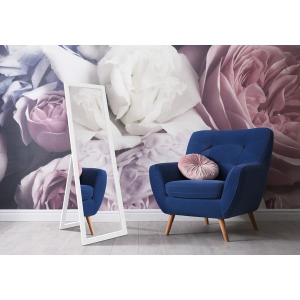 Grīdas spogulis baltā rāmī Styler Sicilia, 46 x 146 cm-image-1