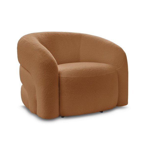 Oranžs grozāms atpūtas krēsls no buklē auduma Elina – Bobochic Paris