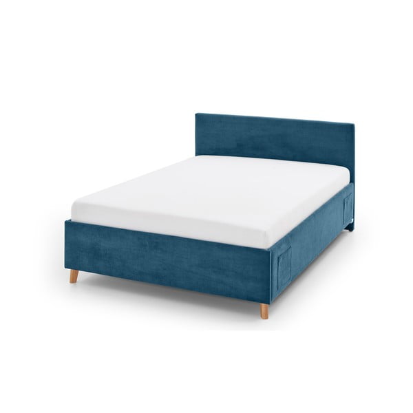 Zila polsterēta bērnu gulta bez režģa 120x200 cm Cool – Meise Möbel