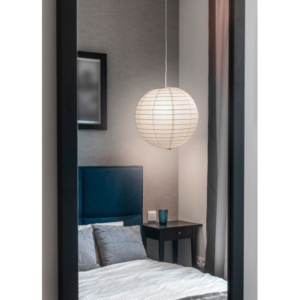 Balta piekaramā lampa ar papīra abažūru Paper – Trio-image-1