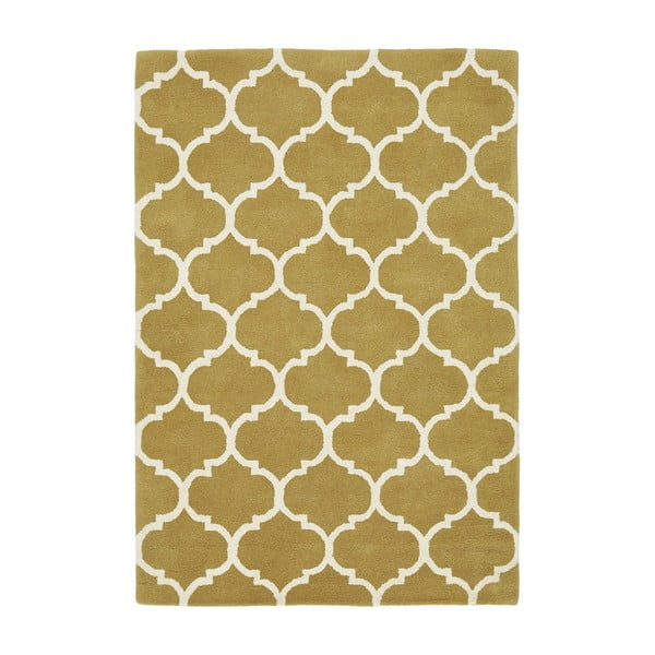Okera dzeltens ar rokām darināts vilnas paklājs 160x230 cm Albany – Asiatic Carpets