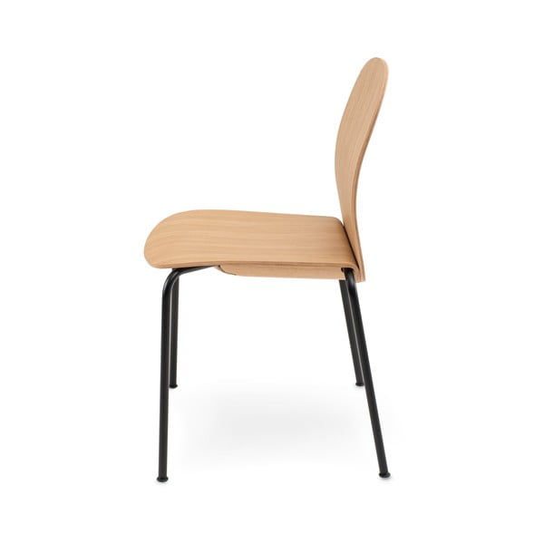 Dabīga toņa pusdienu krēsli saliekami vieni uz otra (2 gab.) ar ozolkoka imitāciju Book – Gazzda-image-3