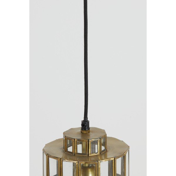 Bronzas krāsas piekaramā lampa ar stikla abažūru Søstrene – Light & Living-image-4