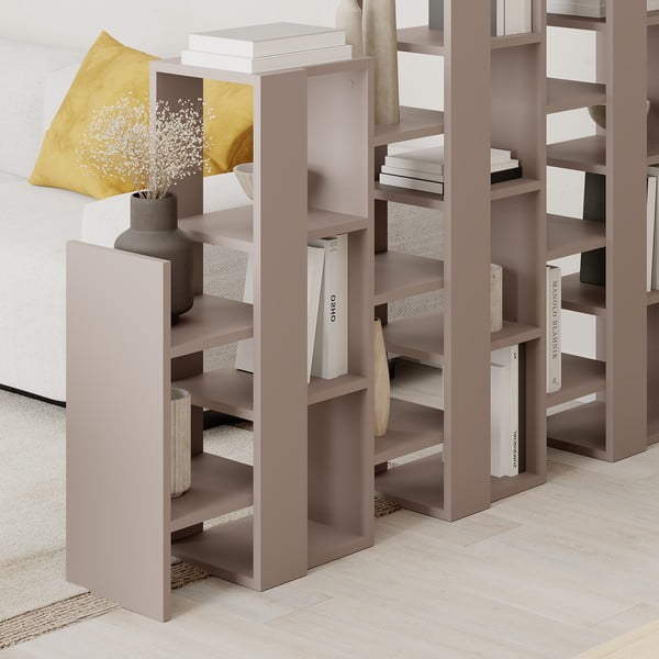 Pelēks/bēšs plaukts 158x151 cm Anissa – Marckeric-image-4