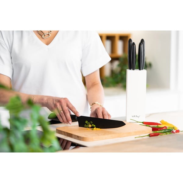 Nažu komplekts ar baltu statīvu (5 gab.) Vialli Design Caro-image-4