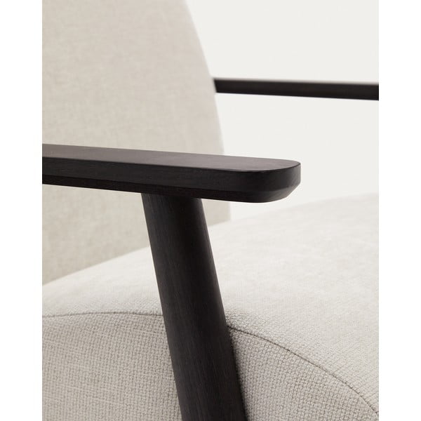 Bēšs/krēmkrāsas atpūtas krēsls no šenila auduma Meghan – Kave Home-image-4