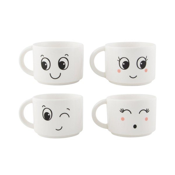 4 krūzīšu komplekts Sass & Belle Fun Faces
