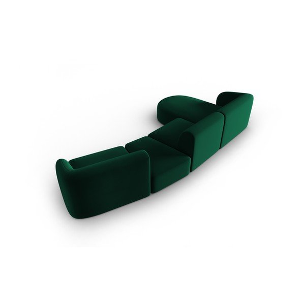 Zaļš samta stūra dīvāns (ar kreiso stūri/ar zvilni) Paolo – Milo Casa-image-3