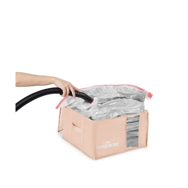 Vakuuma plastmasas drēbju uzglabāšanas kaste 42x40x25 cm Pink Edition – Compactor-image-2