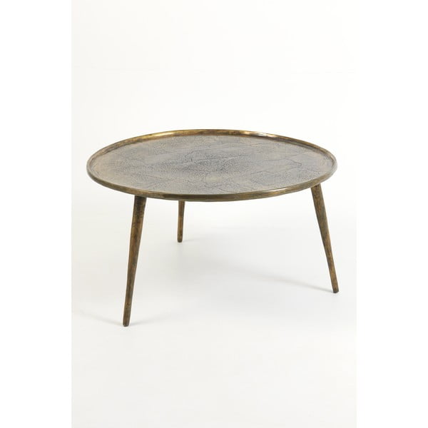 Bronzas krāsas metāla apaļš žurnālgaldiņš ø 67,5 cm Babina – Light & Living-image-3
