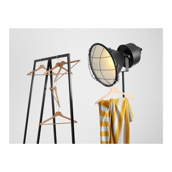 Melna grīdas lampa Pielāgota forma Loft-image-2