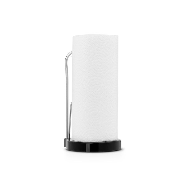 Spīdīgi melns tērauda papīra dvieļu statīvs – Brabantia-image-2