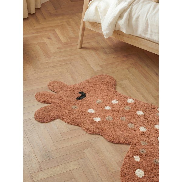 Brūns mazgājams/ar rokām darināts kokvilnas bērnu paklājs 89x120 cm Snuggle Gino – Hanse Home-image-2