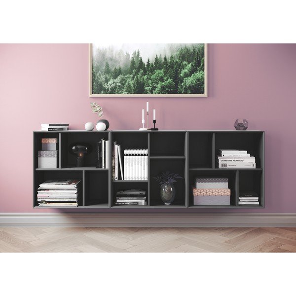 Tumši pelēka moduļu plauktu sistēma 70x70 cm Z Cube – Tenzo-image-1