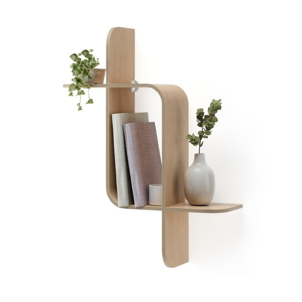 Dabīga toņa divstāvu plaukts no gumijkoka Montage – Umbra-image-4