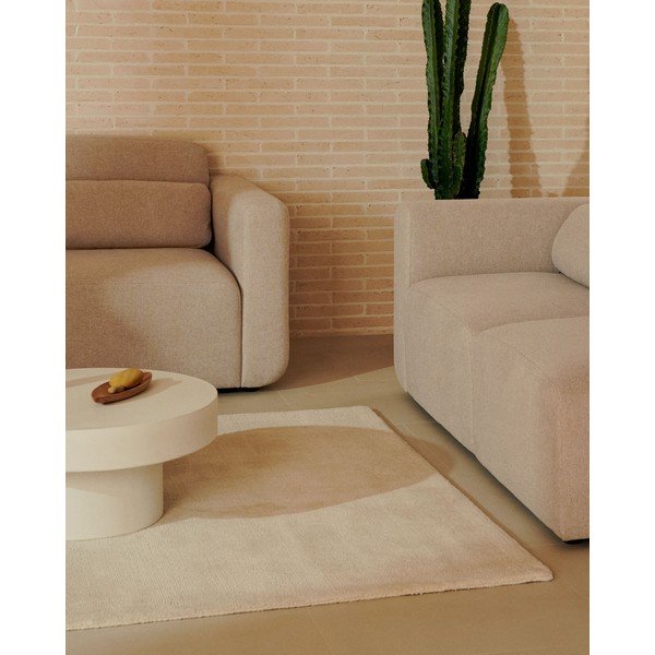 Krēmkrāsas paklājs 160x230 cm Empuries – Kave Home-image-1