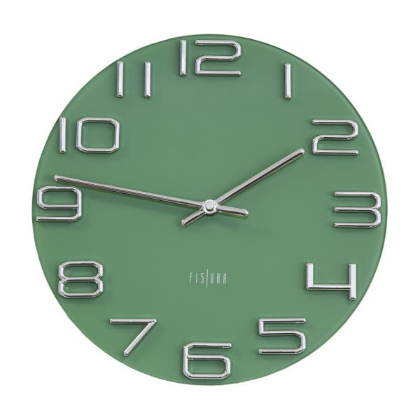 Zaļš sienas pulkstenis Fisura Dial, ⌀ 30 cm
