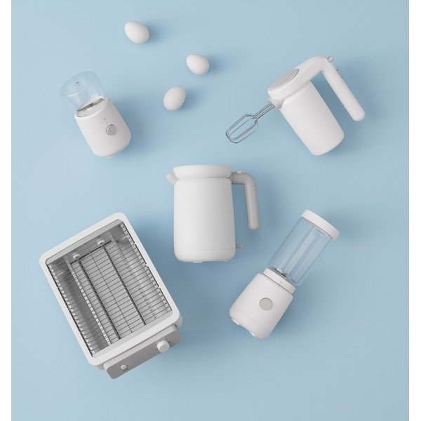 Balta plastmasas elektriskā tējkanna 1 l Foodie – RIG-TIG-image-1