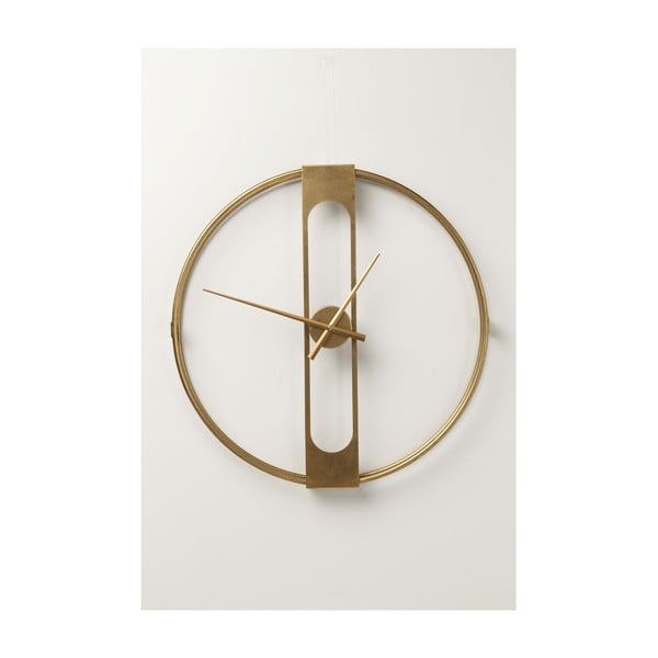 Kare Design Clip sienas pulkstenis zelta krāsā, diametrs 60 cm