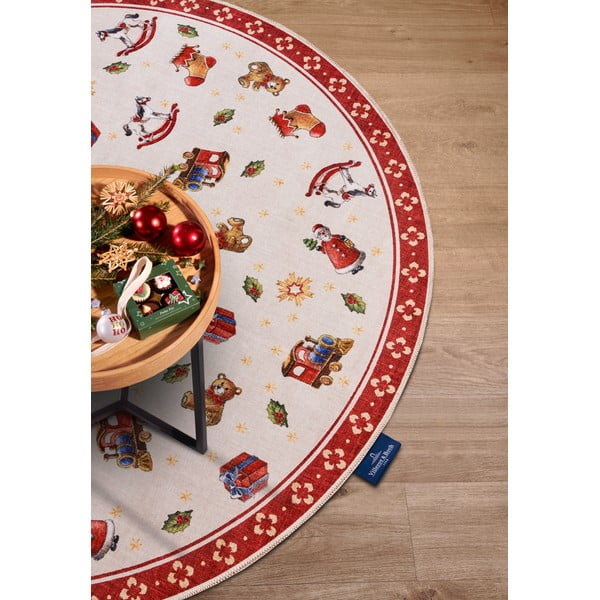 Sarkans apaļš paklājs ar Ziemassvētku motīvu ø 150 cm Red Christmas – Villeroy&Boch-image-3