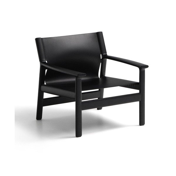 Melns ādas atpūtas krēsls Jan – Kave Home