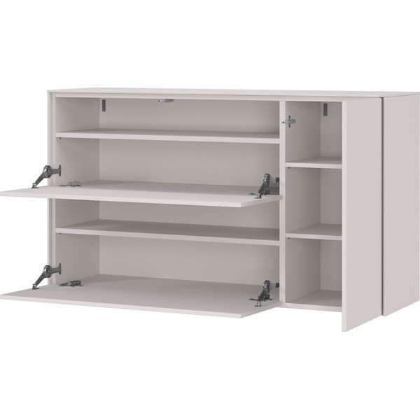 Krēmkrāsas piekarināms apavu plaukts 137x78x41 cm – Germania-image-2