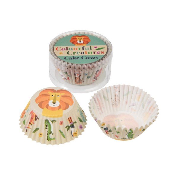 Rex London Colorful Creatures 100 papīra formiņu komplekts kēksiņu cepšanai