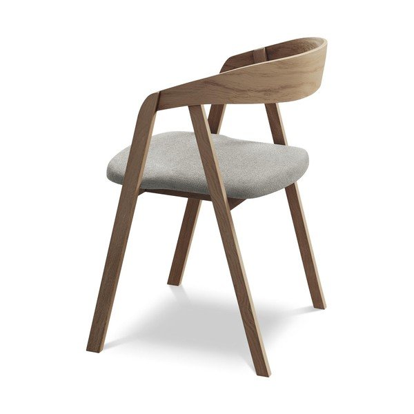 Gaiši pelēks masīvkoka ēdamistabas krēsls Erika – Makamii-image-3