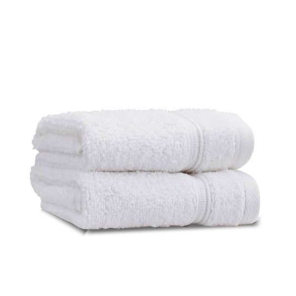 Balti frotē kokvilnas dvieļi (2 gab.) 30x30 cm Zero Twist – Catherine Lansfield