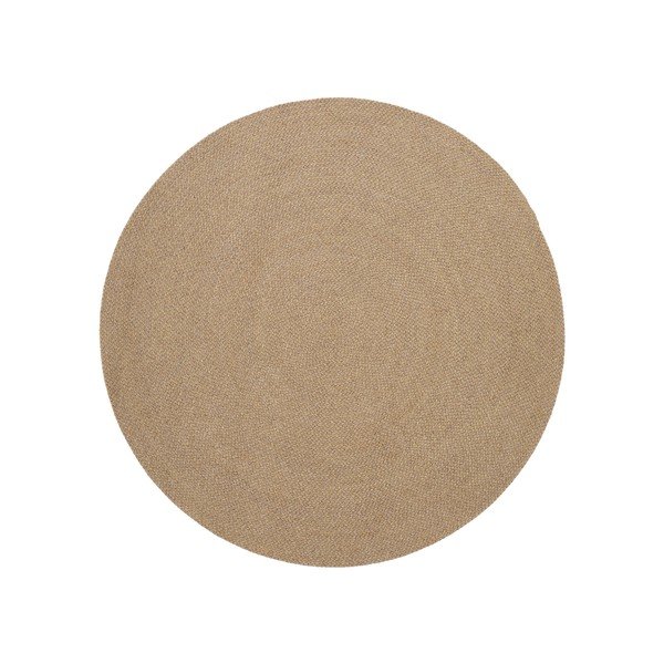 Bēšs apaļš iekštelpu un āra paklājs no pārstrādātas šķiedras ø 150 cm Despas – Kave Home