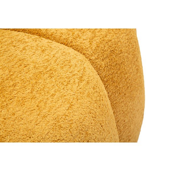 Sinepju dzeltens dīvāns no buklē auduma 145 cm Ball – Mauro Ferretti-image-4