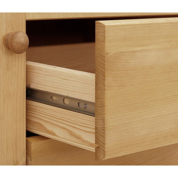 Dabīga toņa priedes masīvkoka zema kumode 116x76 cm Ella – Støraa-image-4