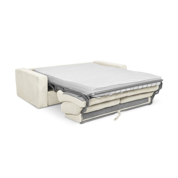 Bēšs velveta salokāms dīvāns 195 cm Nona – Makamii-image-3