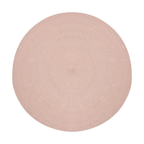 Rozā apaļš iekštelpu un āra paklājs no pārstrādātas šķiedras ø 150 cm Rodhe – Kave Home