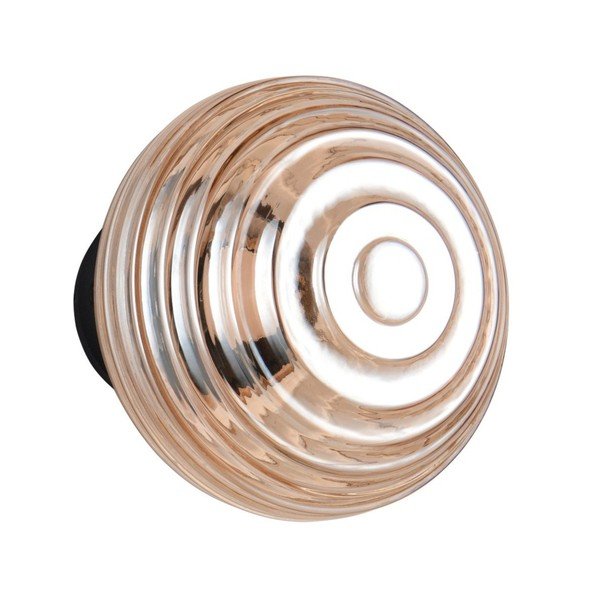 Dzintara dzeltena stikla LED sienas lampa ar USB ø 15,5 cm Earl – Reality