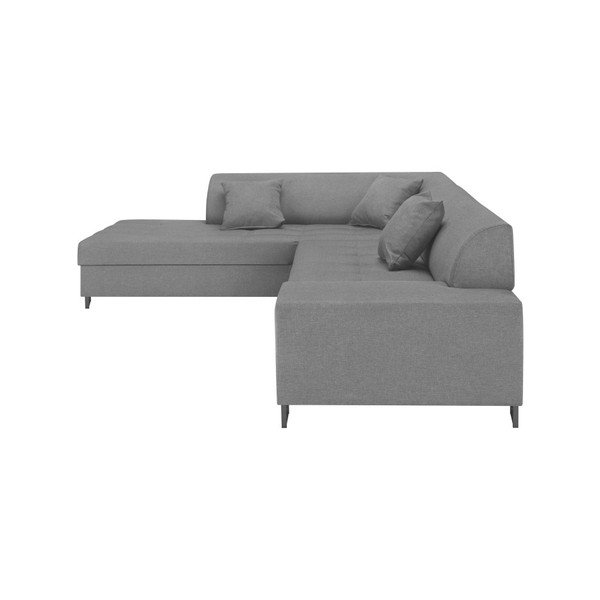 Gaiši pelēks stūra dīvāns ar melnām kājām Cosmopolitan Design Orlando, kreisais stūris-image-2