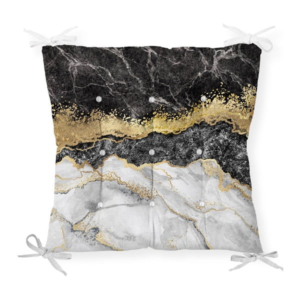 Spilvendrāna Minimalist Cushion Covers Black Gold Marble, 40 x 40 cm