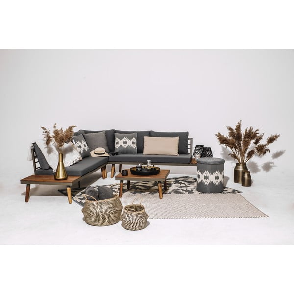 Pelēks dārza dīvāns ar akācijas koka pamatni Bonami Selection Lustio-image-1