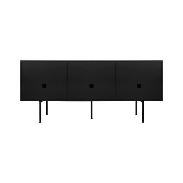 Melns TV galdiņš 180x79x50 cm Bau – noo.ma-image-4