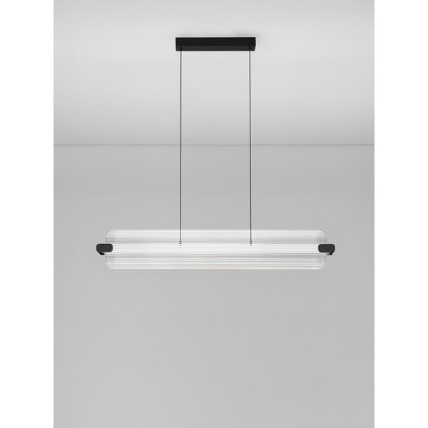Matēti melna stikla LED piekaramā lampa ar regulējamu spilgtumu Emery – Nova Luce-image-3