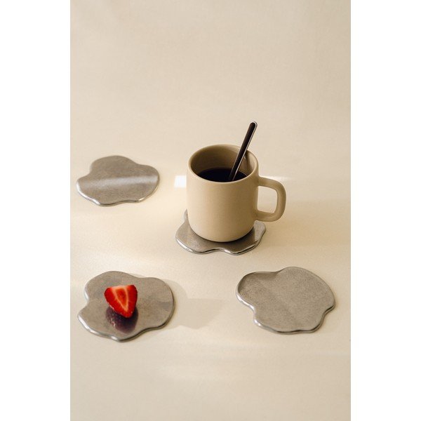 Sudraba krāsas metāla paliktņi (4 gab.) Plama – noo.ma-image-2