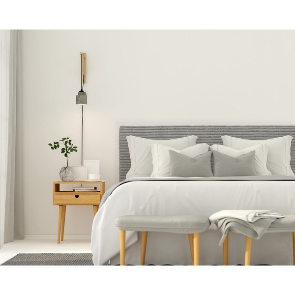 Pelēks polsterēts gultas galvgalis 165x52 cm Billie – Really Nice Things-image-2