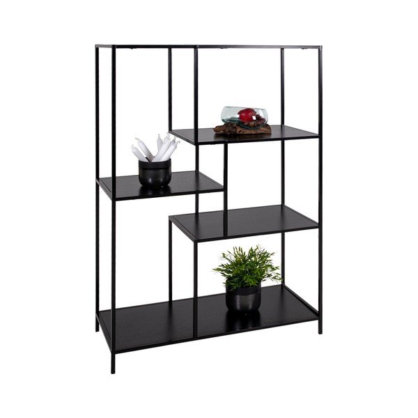 Melns grāmatu plaukts House Nordic Vita Shelf, 80 x 120 cm-image-3