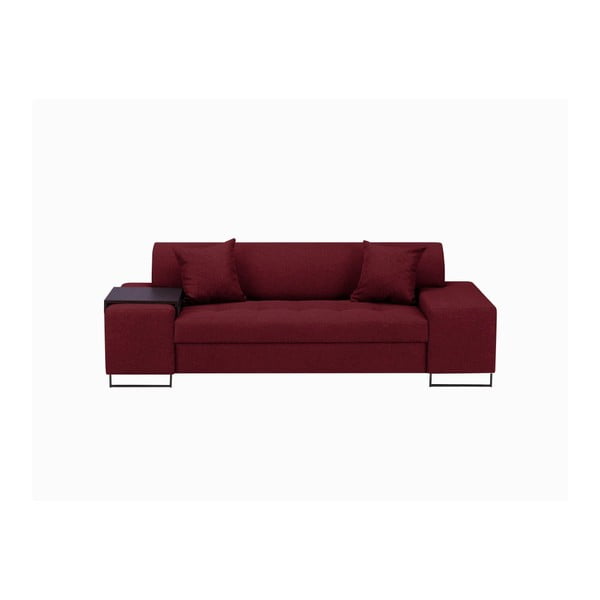 Sarkans dīvāns ar melnām kājām Cosmopolitan Design Orlando, 220 cm