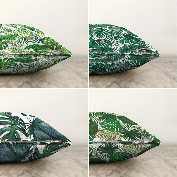 4 spilvendrānu komplekts Minimalist Cushion Covers Summer Jungle, 55 x 55 cm-image-1