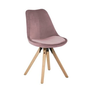 2 rozā ēdamistabas krēslu komplekts Actona Dima Velvet
