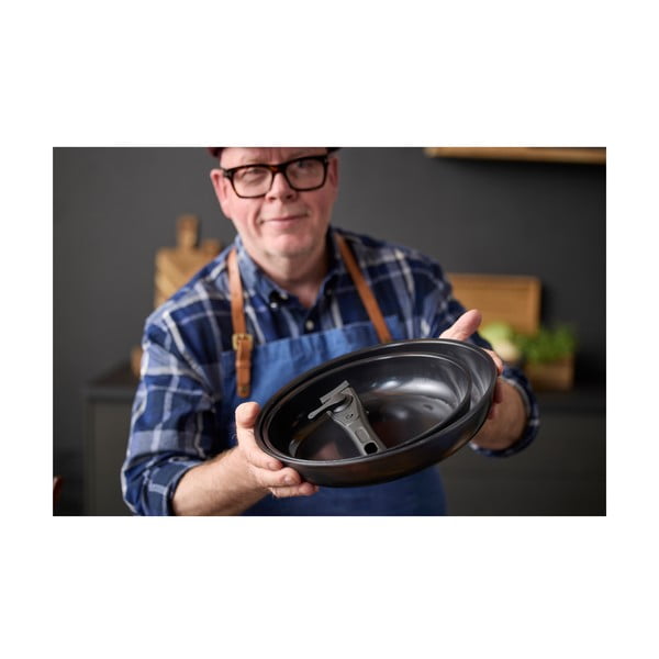 Alumīnija pannas ar noņemamu rokturi un nelīpošu pārklājumu (2 gab.) ø 28 cm – Holm-image-1