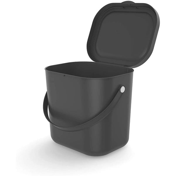 Tumši pelēks kompostējamo atkritumu konteiners 6 l Albula – Rotho-image-2