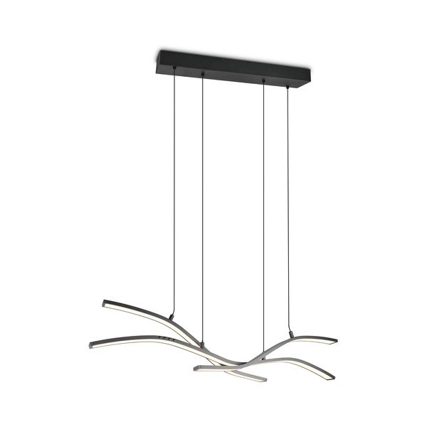 Matēti melna metāla LED piekaramā lampa ar tālvadību/ar regulējamu spilgtumu Spider – Trio Select-image-4
