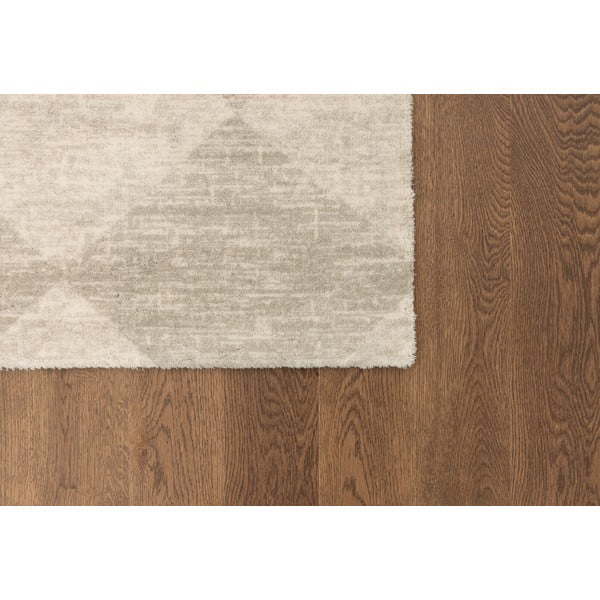 Bēšs vilnas paklājs 133x190 cm Agnus Checkered – Agnella-image-4